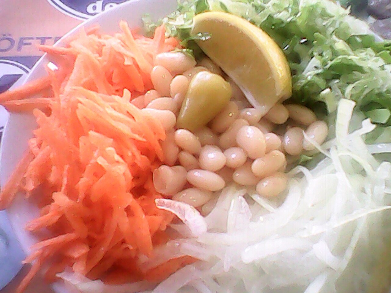 Piyaz — white beans with tahini, lemon and onion. Antalya's own version.